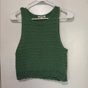 Madewell Olive Green Knit Crop Top